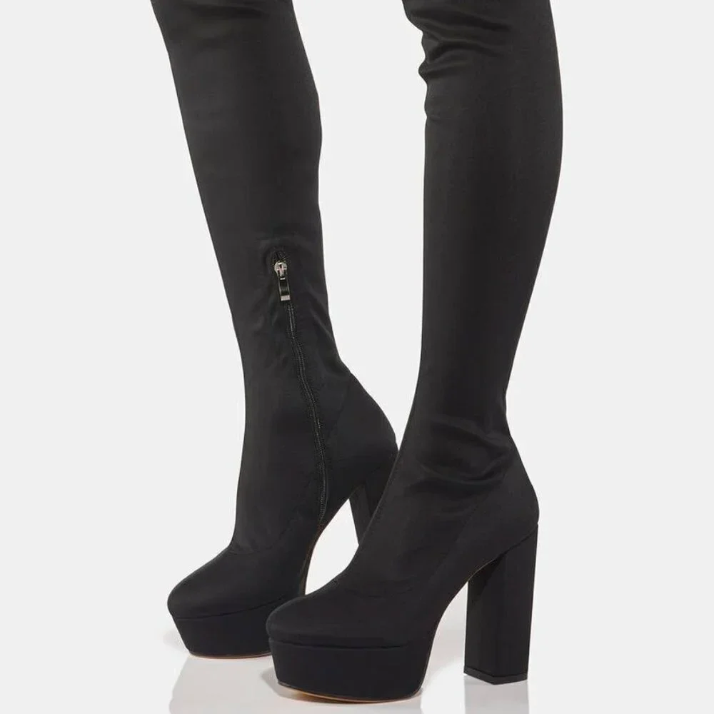 AZALEA WANG NOTHIN BASIC BOUT THIS OVER THE TOP  Thigh High  ( BRAND NEW !!! )